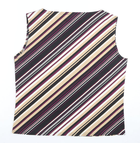 New Look Women's Multicoloured Striped Tank Size 16