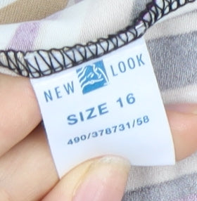 Womens UK Size 16 New Look Multicoloured Basic Tank