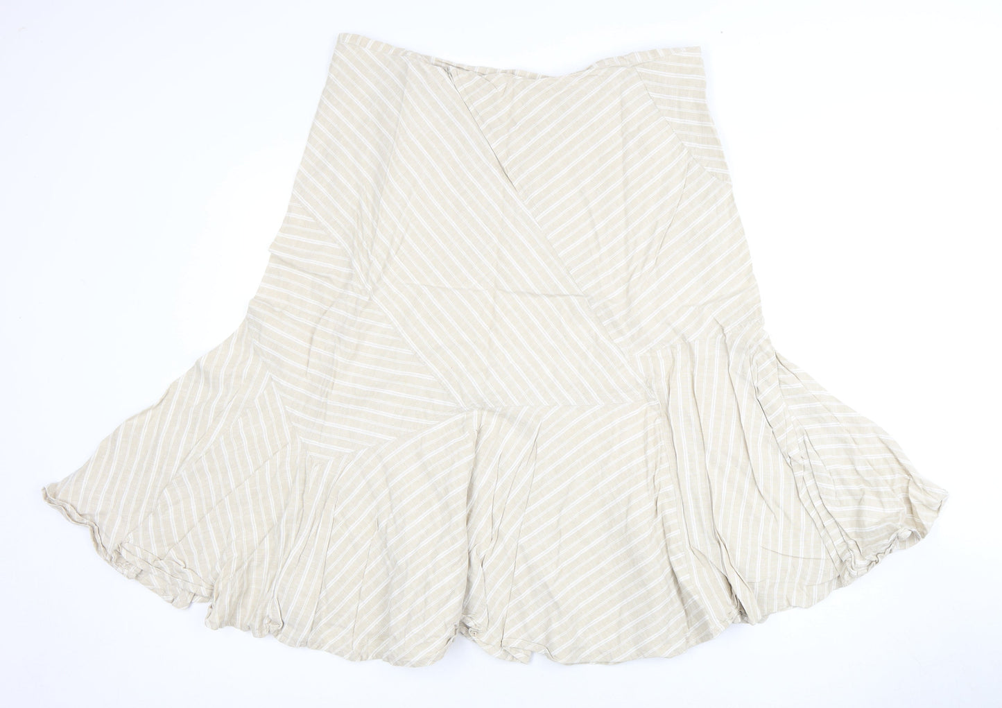 New Look Women's Beige Flare Skirt Size 18