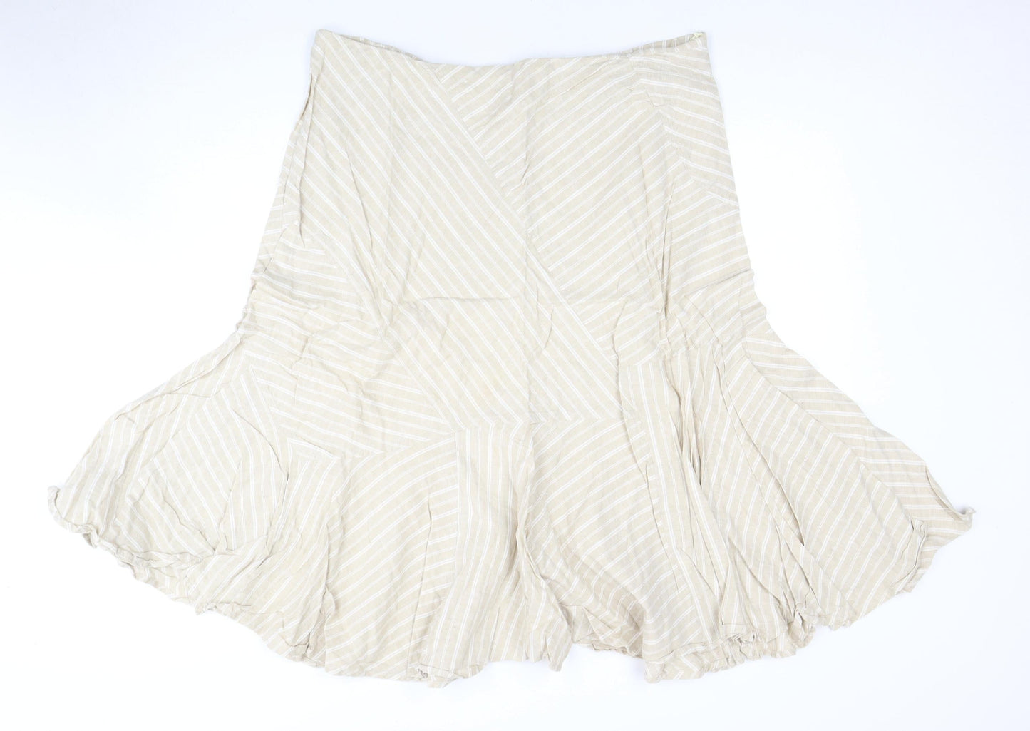 New Look Women's Beige Flare Skirt Size 18