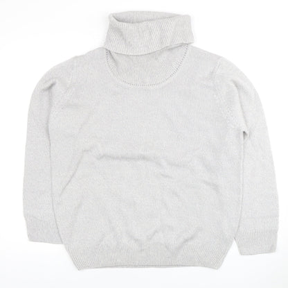 Damart Women's Grey Roll Neck Jumper Size 18