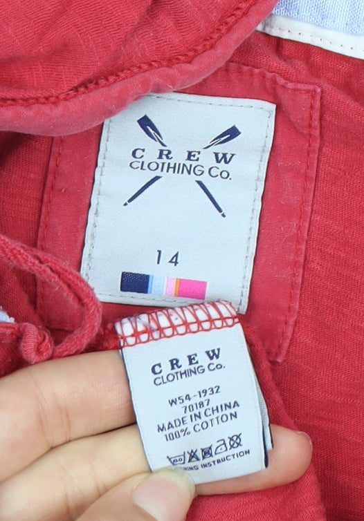 Womens UK Size 14 Crew Clothing Co. Red Basic Pullover