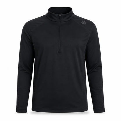 Wilson Men's Black S Casual Pullover 1/4 Zip Top