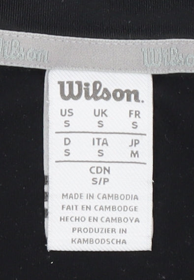 Wilson Men's Black S Casual Pullover 1/4 Zip Top