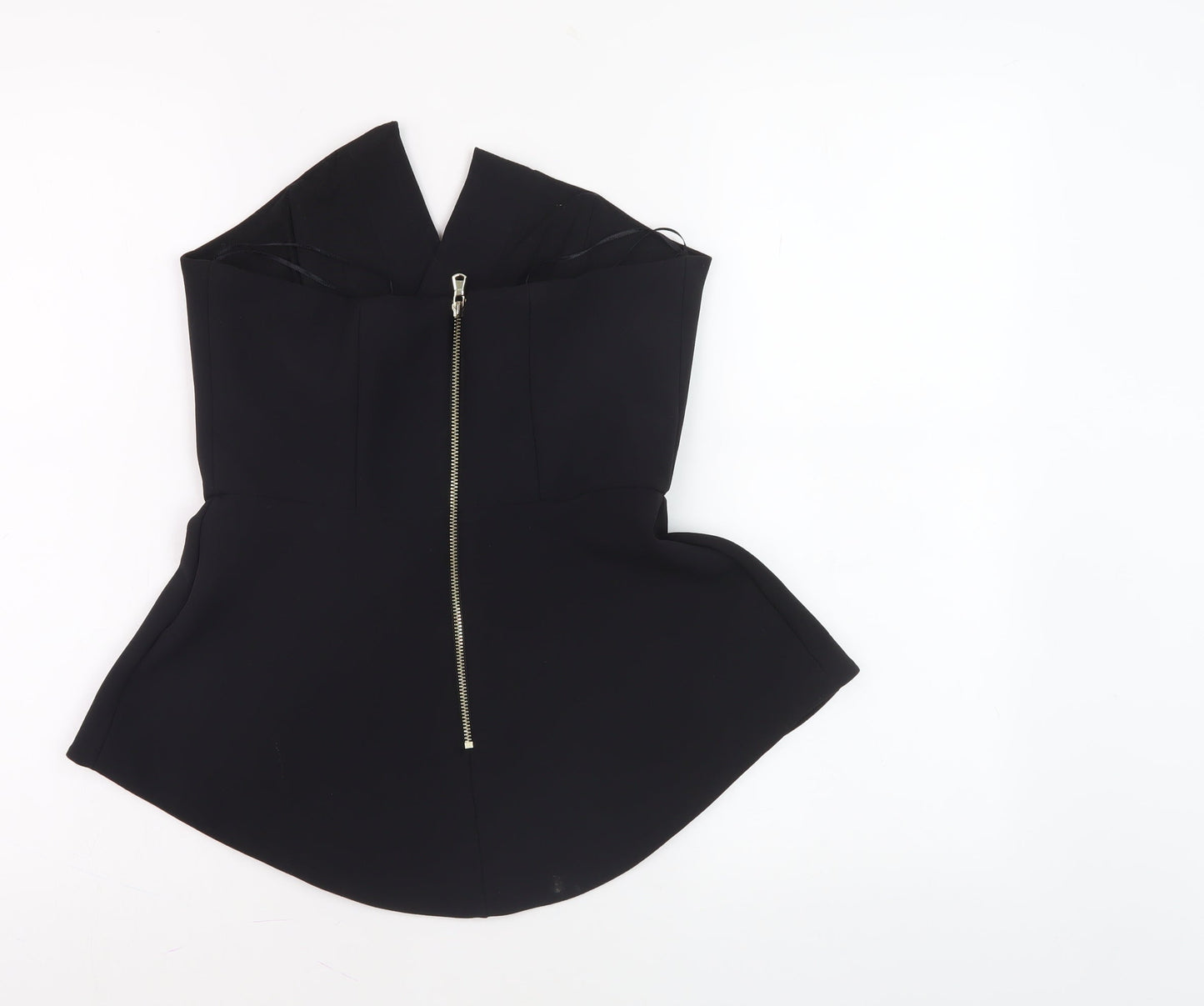 Womens UK Size 10 River Island Black Wrap Blouse