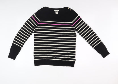 Catherine Malandrino Women's Black Striped Jumper M