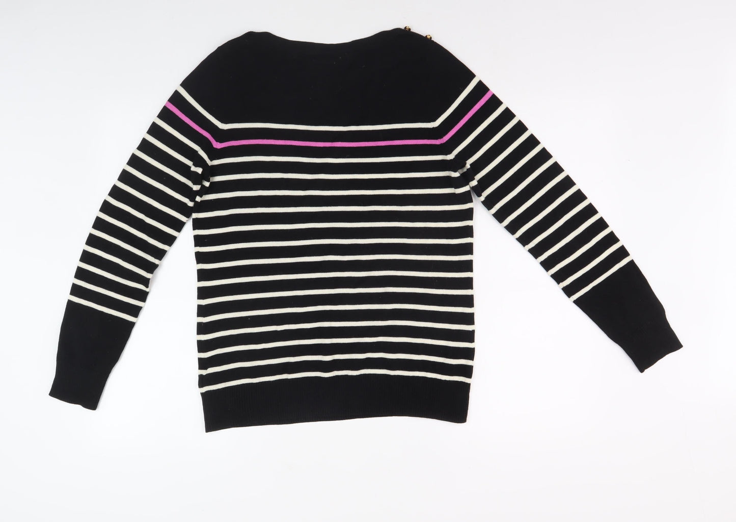 Catherine Malandrino Women's Black Striped Jumper M