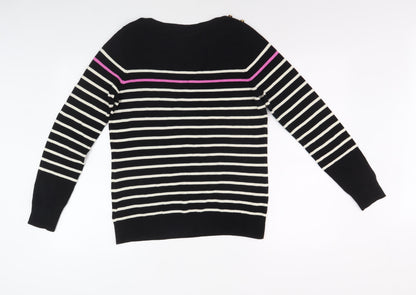 Catherine Malandrino Women's Black Striped Jumper M