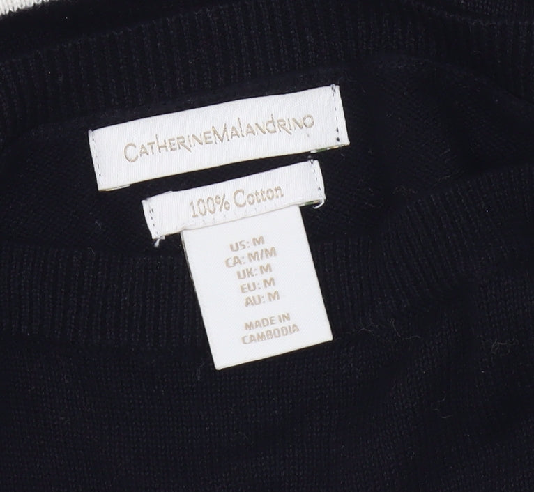 Catherine Malandrino Women's Black Striped Jumper M