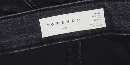 Unisex Adultss UK Size 28 Topshop Regular Fit Skinny Black Jeans