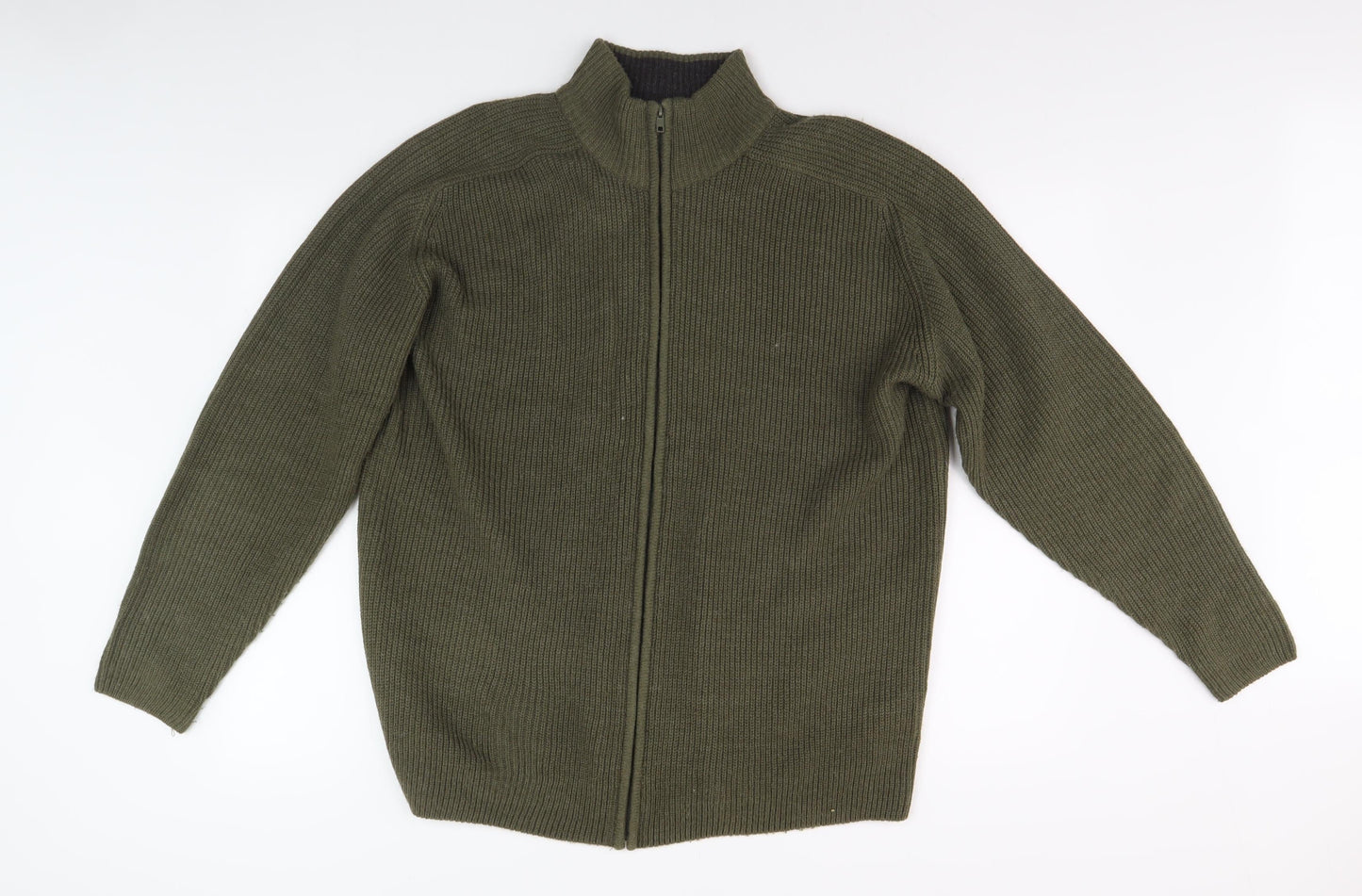 EWM Men's Green Full Zip Jumper, Size L