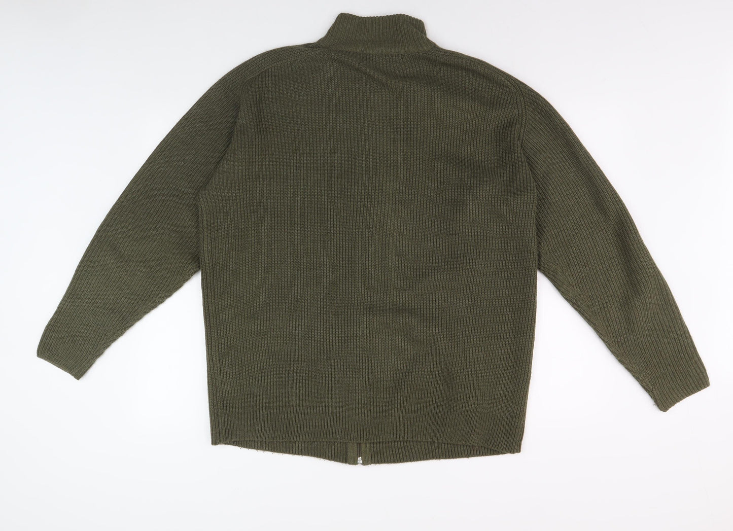 EWM Men's Green Full Zip Jumper, Size L