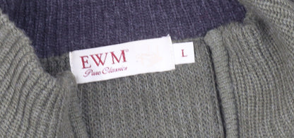 EWM Men's Green Full Zip Jumper, Size L