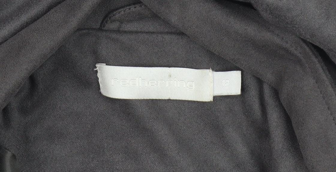 Womens UK Size 12 Red Herring Grey Biker Coat