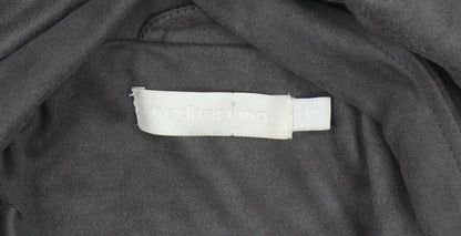 Womens UK Size 12 Red Herring Grey Biker Coat