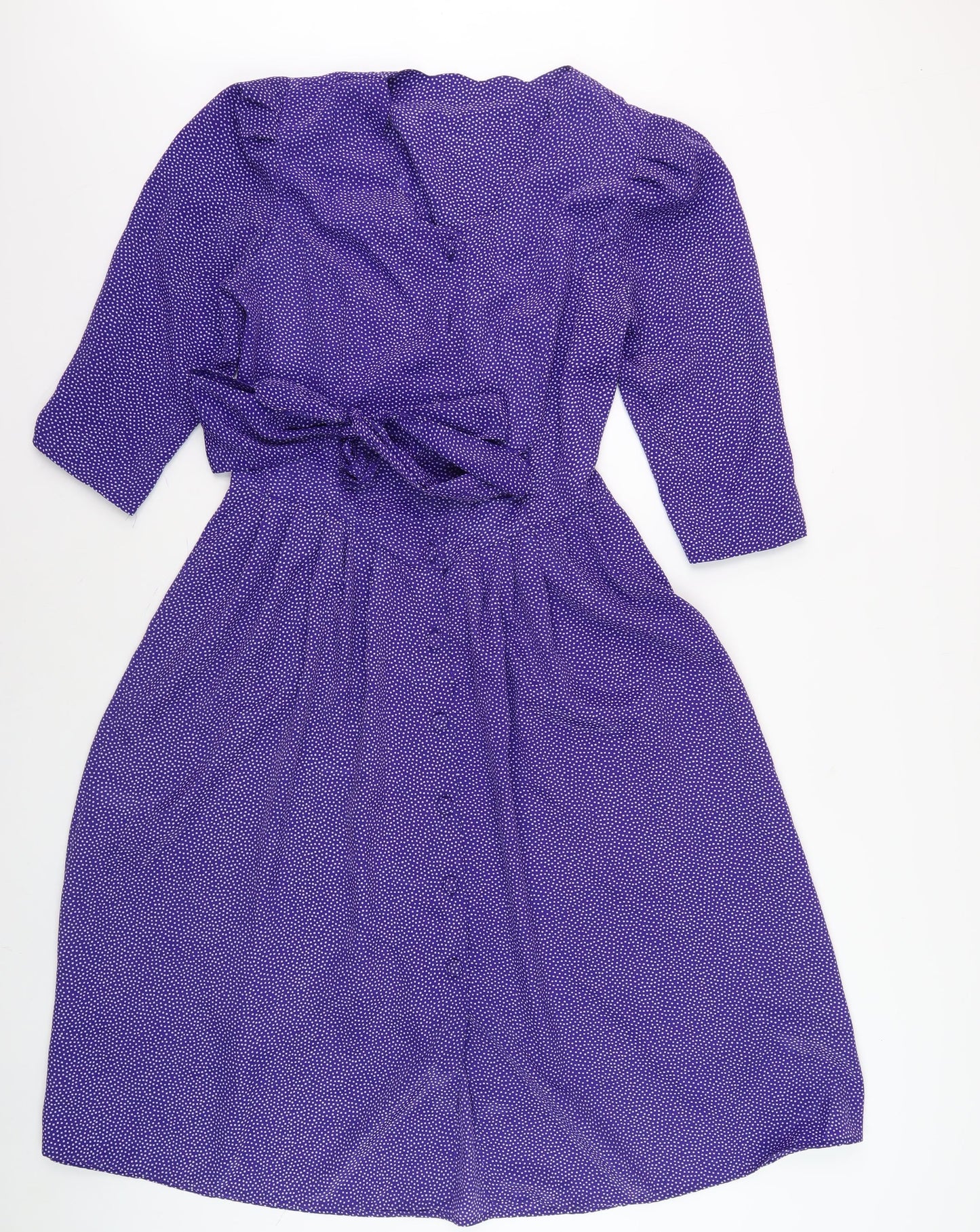 Yessica Purple Polka Dot Women's Dress Size 12