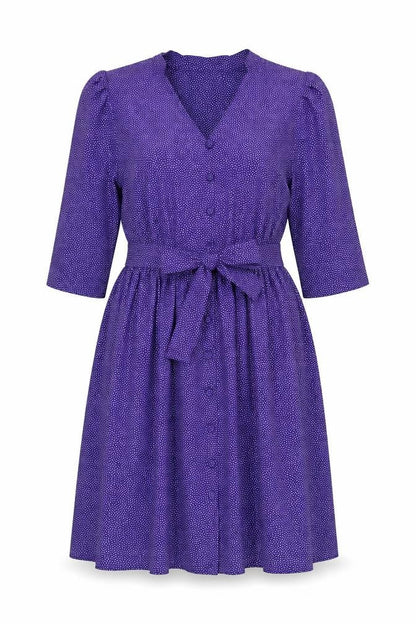 Yessica Purple Polka Dot Women's Dress Size 12