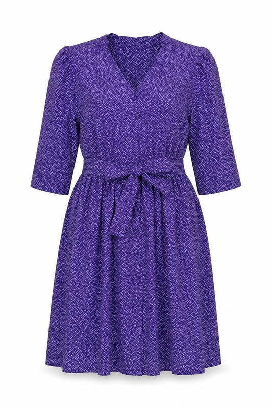 Yessica Purple Polka Dot Women's Dress Size 12
