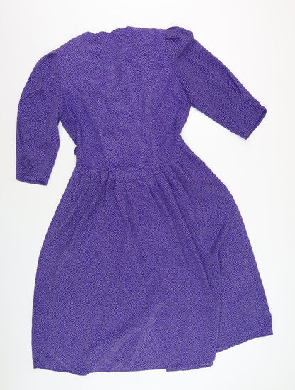 Yessica Purple Polka Dot Women's Dress Size 12