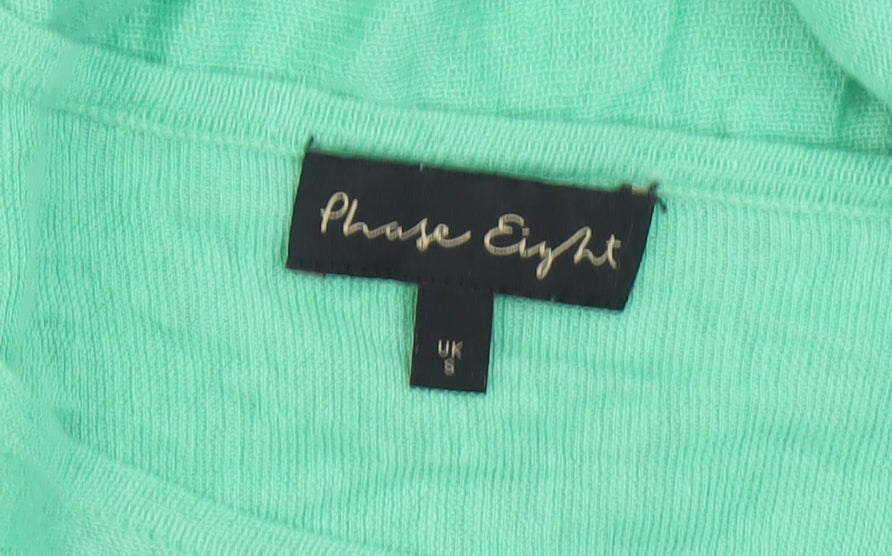 Womens UK Size S Phase Eight Green Tunic Blouse