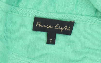 Womens UK Size S Phase Eight Green Tunic Blouse