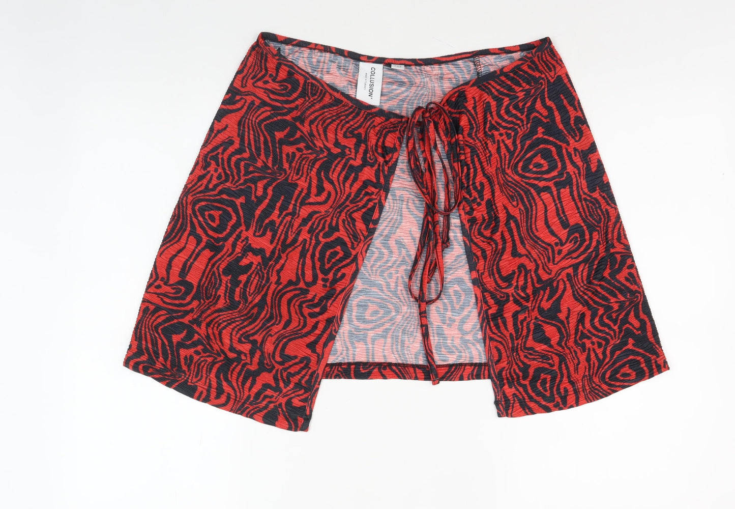 Collusion Women's Multicoloured Skirt, Size 8, Animal Print