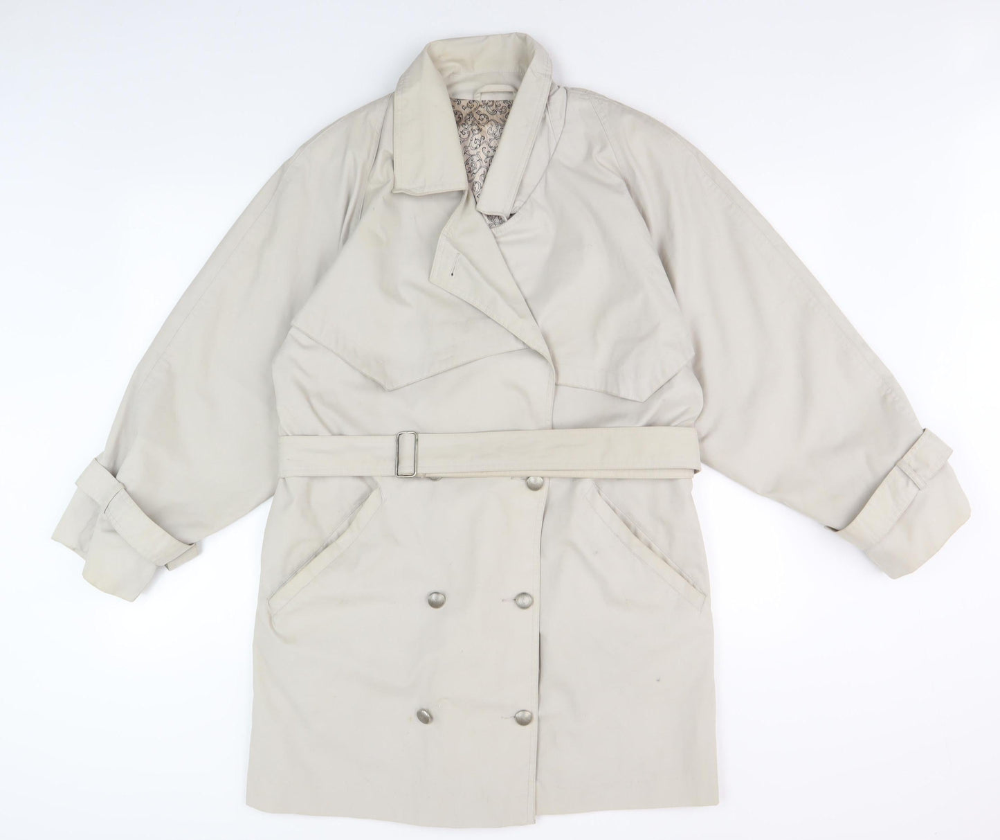 Womens UK Size 10 Dorothy Perkins Beige Trench Coat