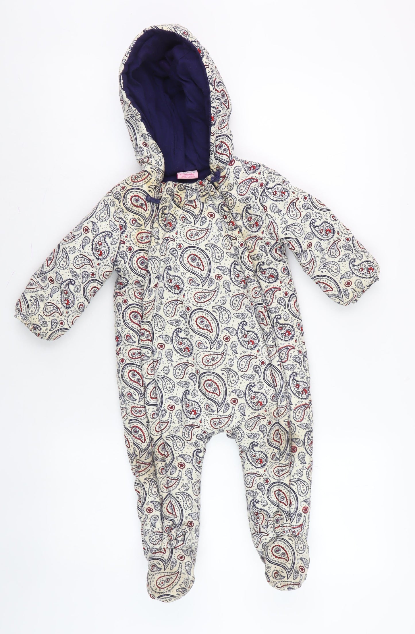 Louise Unisex Baby Multicoloured Paisley Snowsuit 6-12 Months