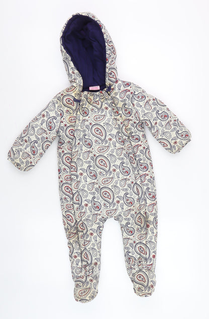 Louise Unisex Baby Multicoloured Paisley Snowsuit 6-12 Months
