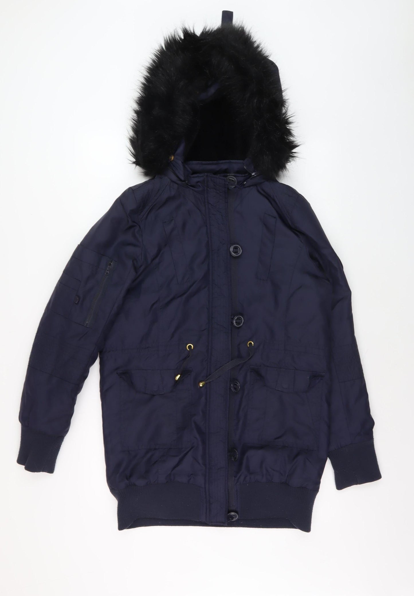 Mens UK Size S Fenchurch Blue Parka Coat