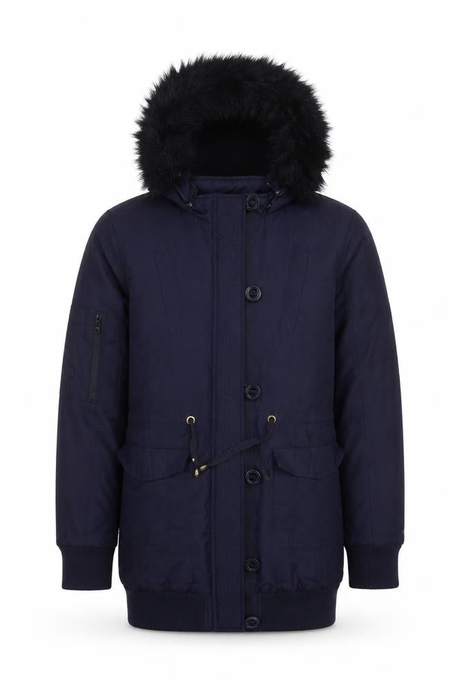 Mens UK Size S Fenchurch Blue Parka Coat