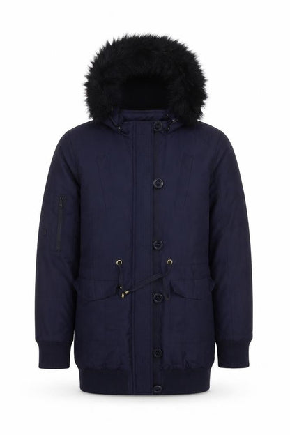 Mens UK Size S Fenchurch Blue Parka Coat