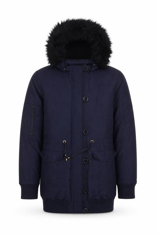 Mens UK Size S Fenchurch Blue Parka Coat