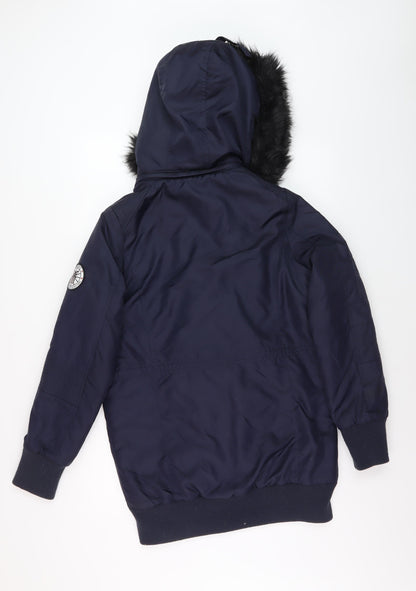 Mens UK Size S Fenchurch Blue Parka Coat