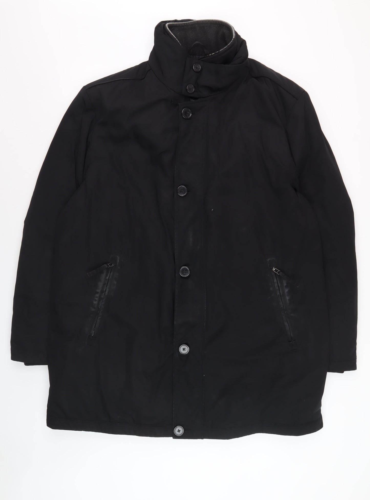 Mens UK Size XL Collezione Black Overcoat