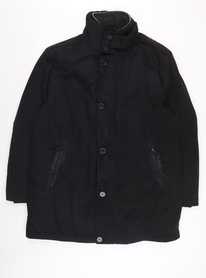 Mens UK Size XL Collezione Black Overcoat