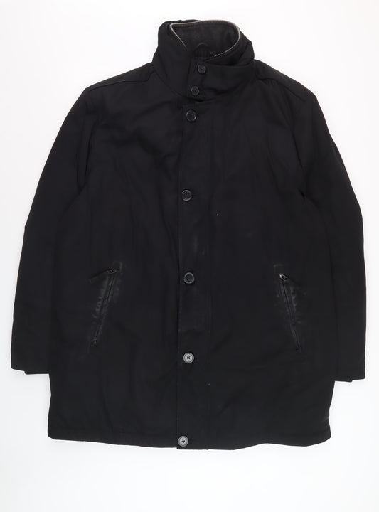 Mens UK Size XL Collezione Black Overcoat