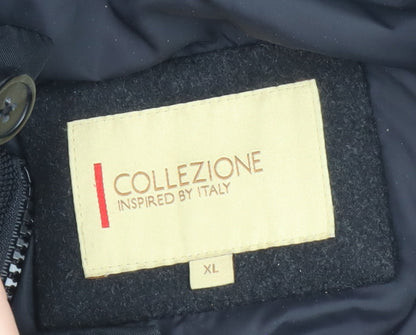 Mens UK Size XL Collezione Black Overcoat