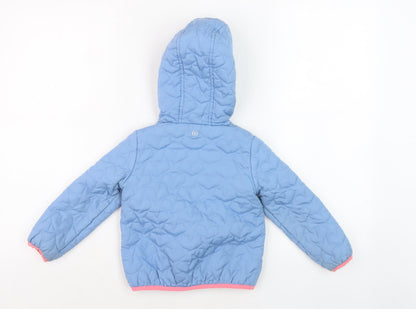 Marks and Spencer Unisex Blue Puffer Jacket 2-3 Yrs