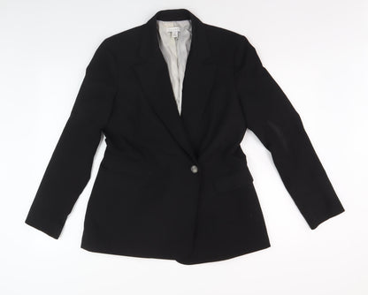 Topshop Women's Black Blazer Size 10 Regular Fit