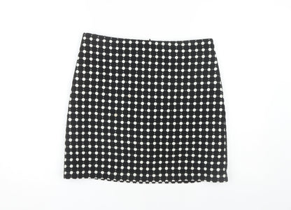 Marks and Spencer Women's Black Polka Dot Pencil Skirt