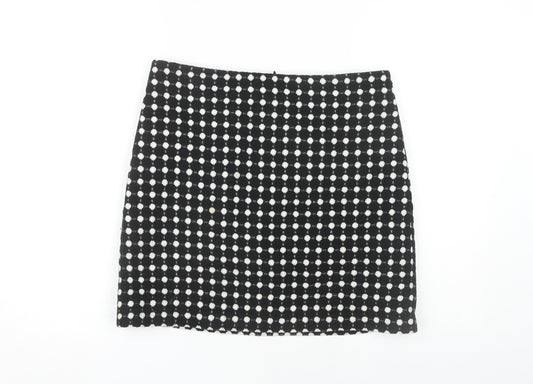Marks and Spencer Women's Black Polka Dot Pencil Skirt