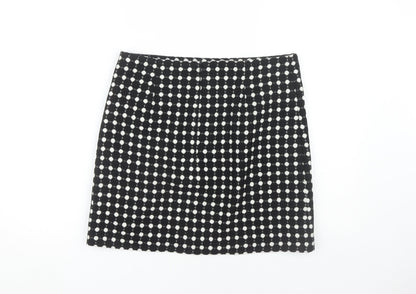 Marks and Spencer Women's Black Polka Dot Pencil Skirt