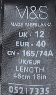 Marks and Spencer Women's Black Polka Dot Pencil Skirt