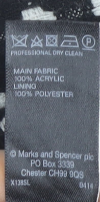 Marks and Spencer Women's Black Polka Dot Pencil Skirt