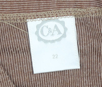 C&A Women's Brown Cardigan Size 22 V-Neck