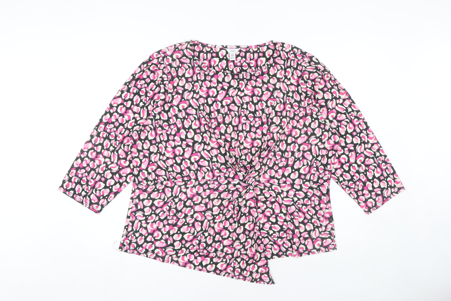 Womens UK Size 22 M&Co Pink Basic Blouse