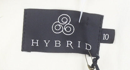 Hybrid Women's Ivory Black Pencil Dress Size 10