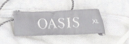 Womens UK Size XL Oasis Beige Cardigan Jumper