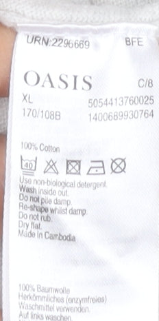 Womens UK Size XL Oasis Beige Cardigan Jumper